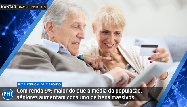 Com renda 9% maior do que a média da população, sêniores aumentam consumo de bens massivos