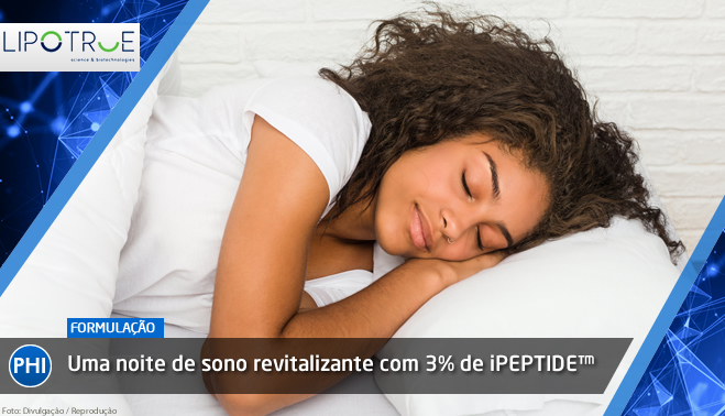 Uma noite de sono revitalizante com 3% de iPEPTIDE™