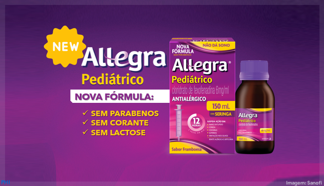 Sanofi apresenta novo Allegra livre de parabenos
