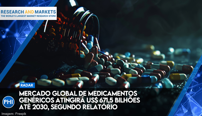 Mercado global de medicamentos genéricos atingirá US$ 671,5 bilhões até 2030, segundo relatório