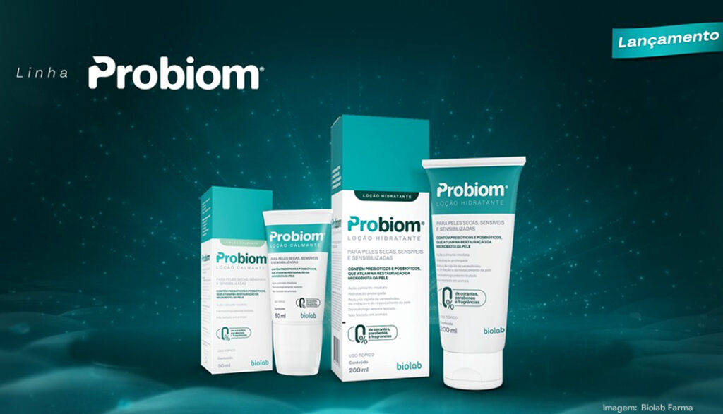 Biolab Farma lança Probiom com posbiótico e prebióticos para proteção da pele